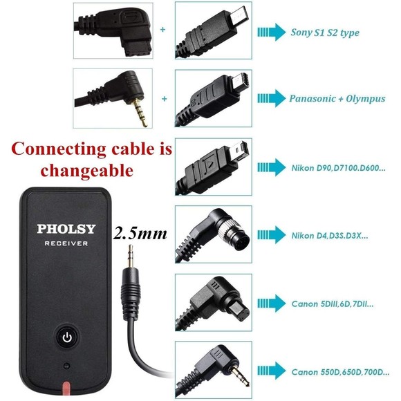 PHOLSY Wireless Timer Remote Shutter Release C8 -Open Box No cable - Picture 10 of 10